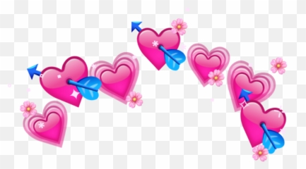 Crown - Heart Emoji Crown Transparent,Pink Emojis