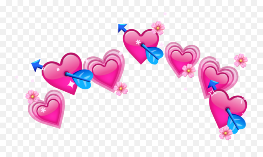 Crown - Heart Emoji Crown Transparent,Pink Emojis