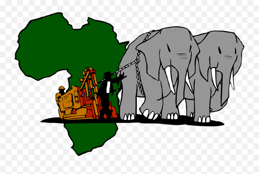 African Elephant Mining - South African History Clipart Emoji,South Africa Emoji