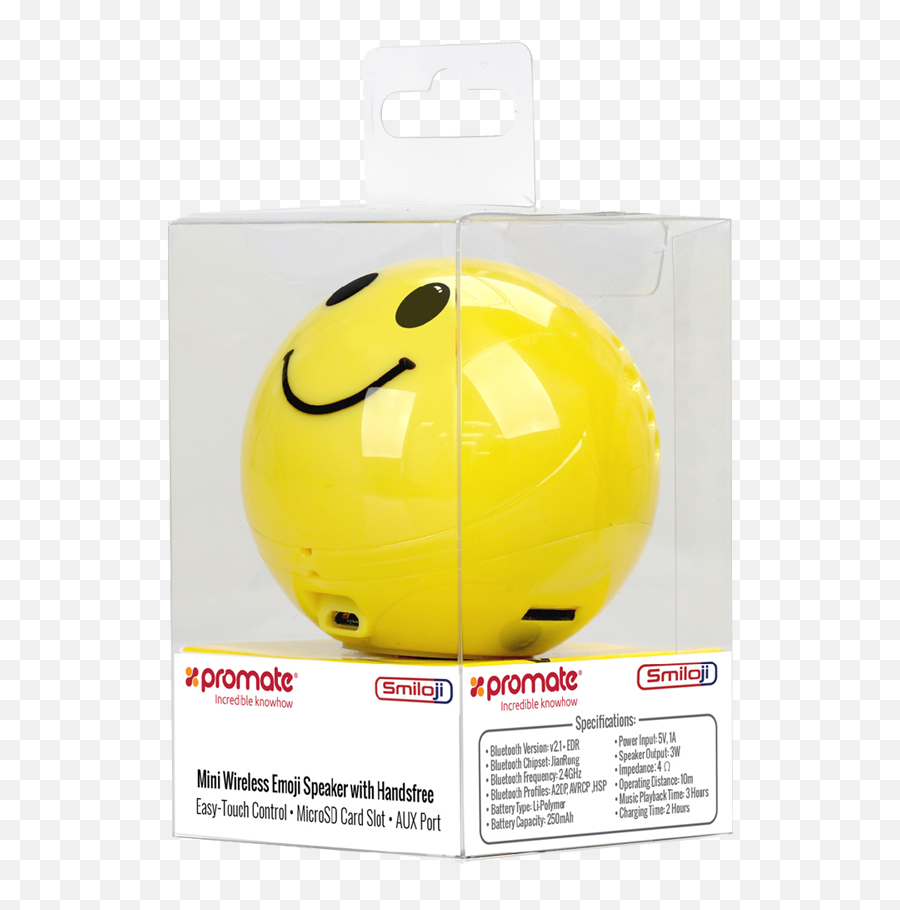 Promate Smiloji Cool Emoji Bluetooth Speaker Yellow - Smiley,Emoji Speaker