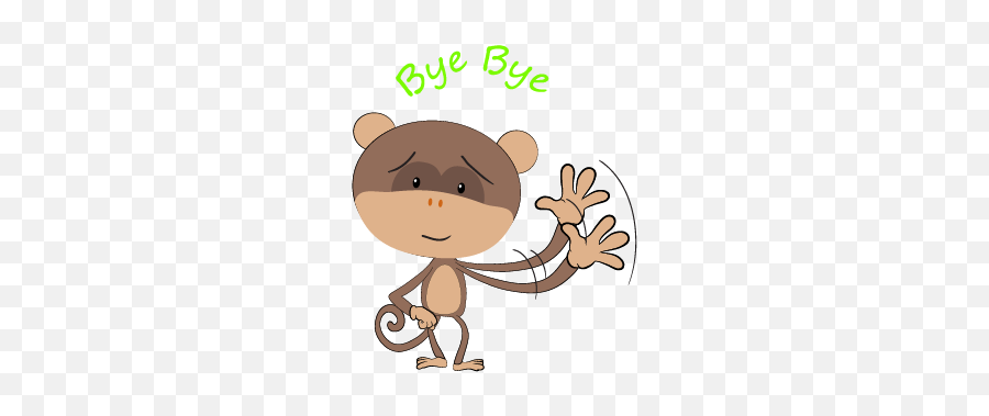 Monkey Emojis Sticker By Thuan Bui - Cartoon,Bye Emoji