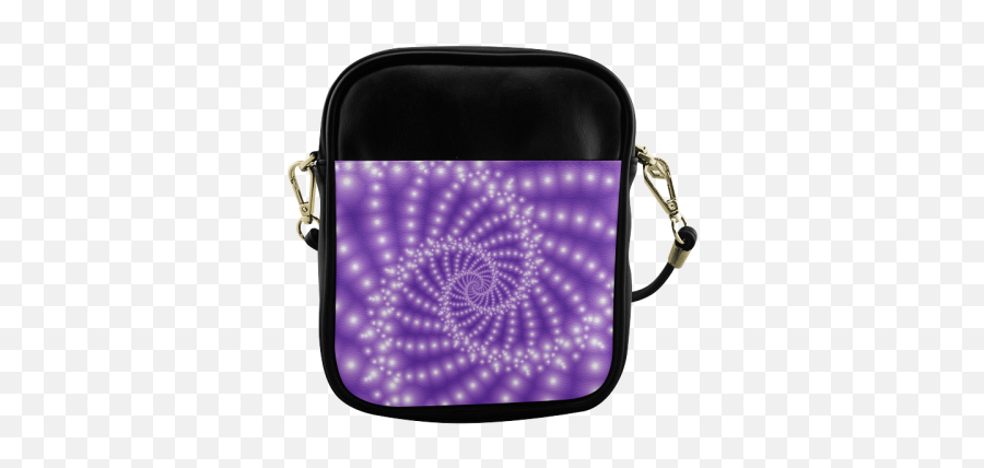 Glossy Purple Beads Spiral Fractal Sling Bag Model 1627 Id D350448 - Handbag Emoji,Spiral Emoji