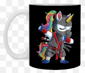 Dabbing Ninja Unicorn Girls Rainbow - Ninja Unicorn Emoji,Martial Arts Emoji