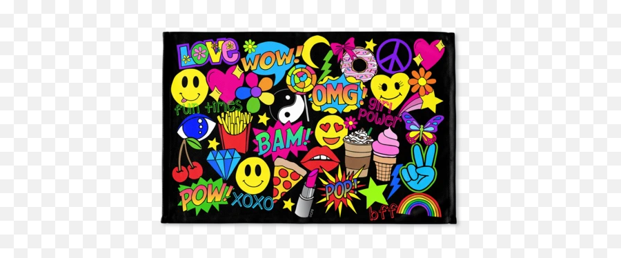 Camp Times Rainbow Floormat U2013 Coreypaigedesigns - Canvas Print Emoji,Emoji Bras