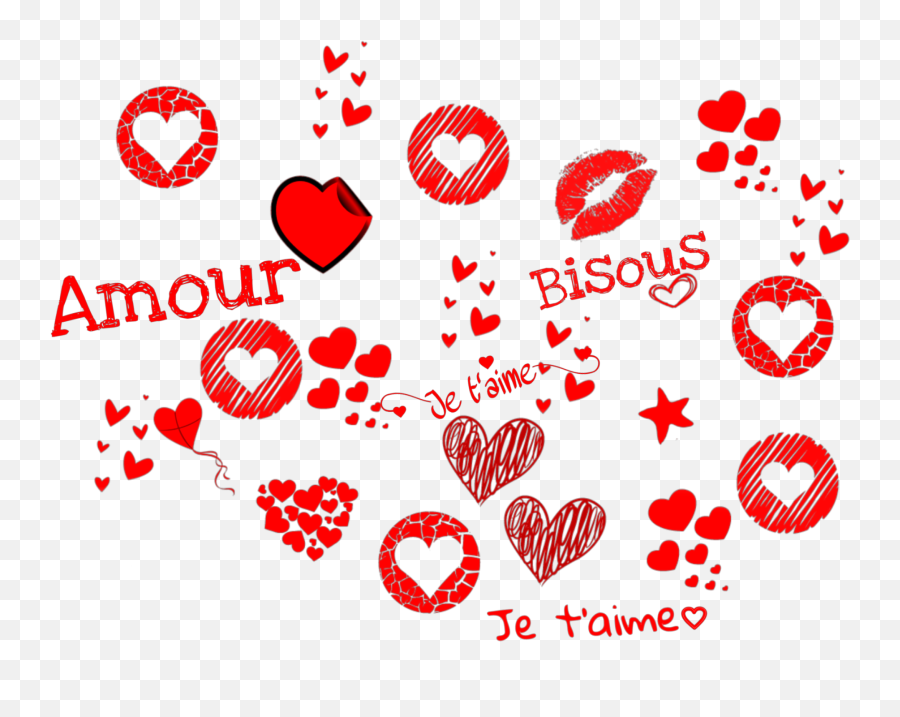Amour Jetaime Bisous Bisous Sentiment Francais French - Blog Emoji,French Kiss Emoji