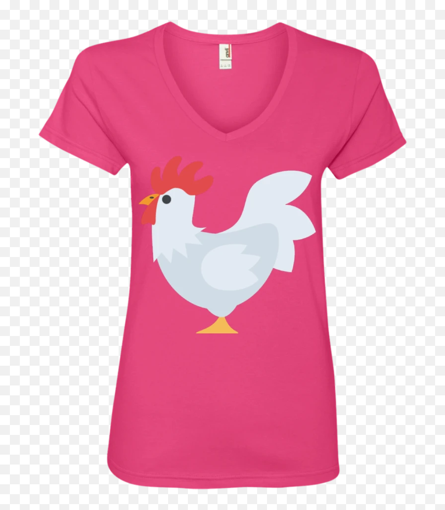 Chicken Emoji Ladiesu0027 V - Neck Tshirt U2013 That Merch Store,Rooster Emoji