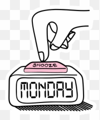 Snooze Monday Sticker in 2020 Snoozing Stickers School - Language Emoji