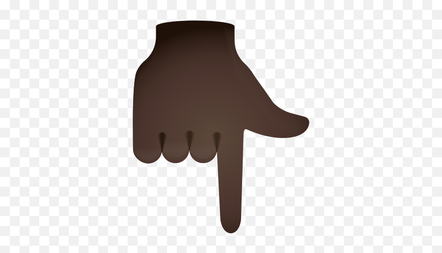 Backhand Index Pointing Down Dark Skin Tone Icône - Clip Art Emoji,Hand Pointing Down Emoji