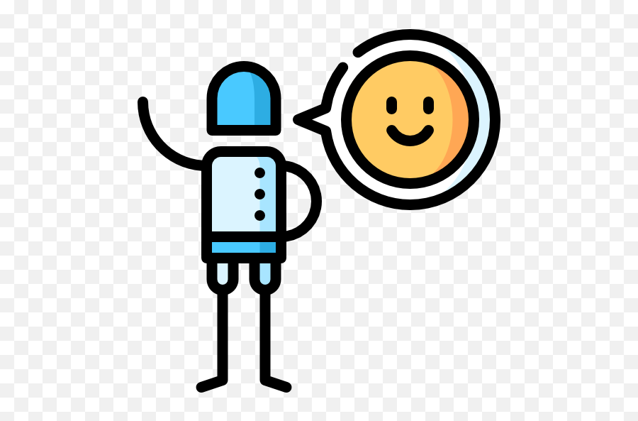 Robot - Free People Icons Happy Person Flat Icon Emoji,Robot Emoticon