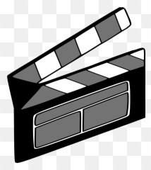Black and White Filmclapper clipart Free download - Clip Art Emoji