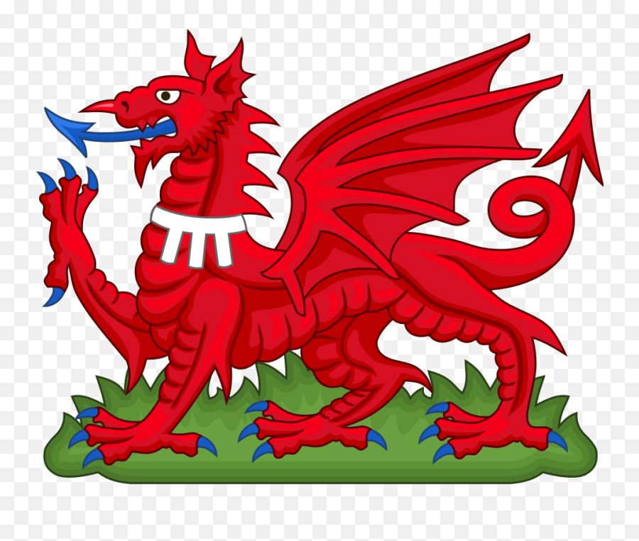 Prince Of Wales Red Dragon - Dragon Wales Flag Emoji,Dragon Head Emoji