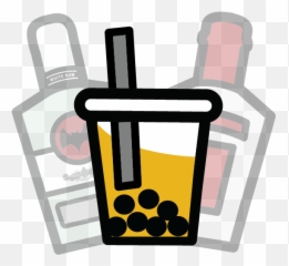Alcoholic Bubble Tea Catering Clipart - Milk Tea Logo Png Emoji,Bubble Tea Emoji