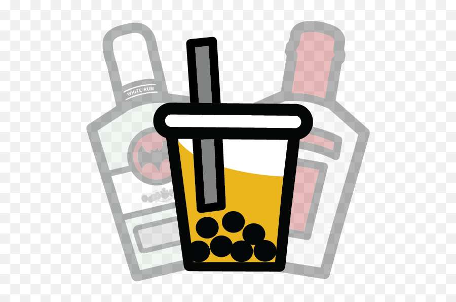 Alcoholic Bubble Tea Catering Clipart - Milk Tea Logo Png Emoji,Bubble Tea Emoji