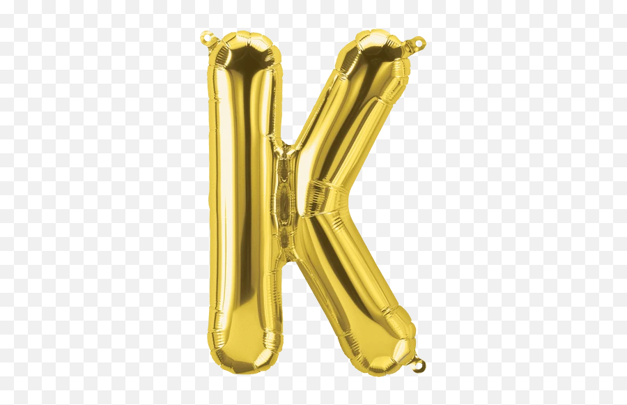 Gold Letter K 16 Balloon - Gold Balloon Letter K Emoji,Saxophone Emoji