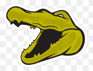 Green Gator Head Mascot Sticker - Illustration Emoji,Gator Emoji