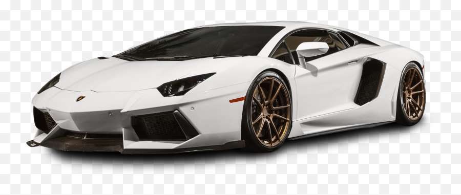 White Lamborghini Aventador Car - Lamborghini Aventador Png Emoji,Lamborghini Emoji