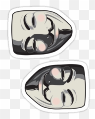 Guy Fawkes Stickers And T - Cartoon Emoji
