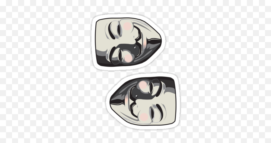 Guy Fawkes Stickers And T - Cartoon Emoji,Anonymous Mask Emoji
