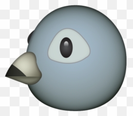 Grey Bird Emoji - Bird Emoji Png,Blowfish Emoji