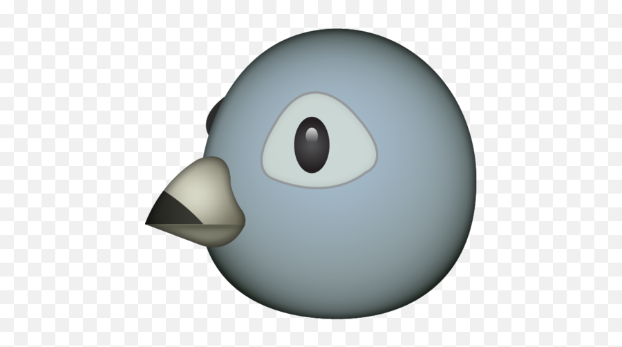 Grey Bird Emoji - Bird Emoji Png,Blowfish Emoji