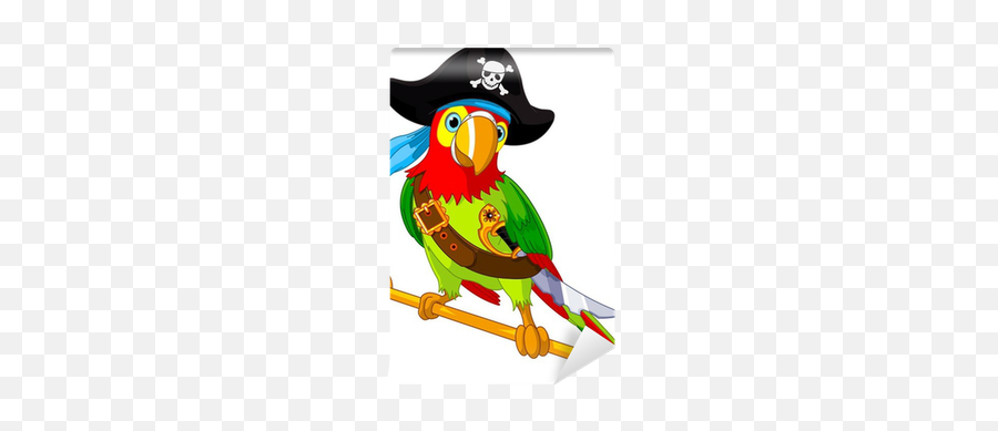 Pirate Parrot Wall Mural Pixers - Transparent Background Pirate Parrot Clipart Emoji,Parrot Emoticon