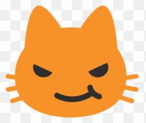 Cat With Wry Smile Emoji - Google Smirk