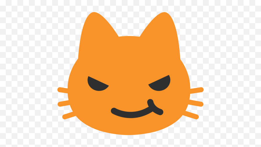 Cat With Wry Smile Emoji - Google Smirk Cat Emoji,Cat Emoticon