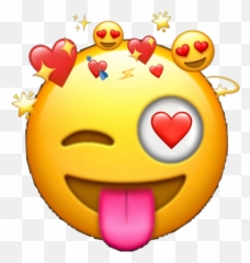 Heart Emoji Yellow Love Inlove Red Smil - Smiling Face With Heart Eyes ...