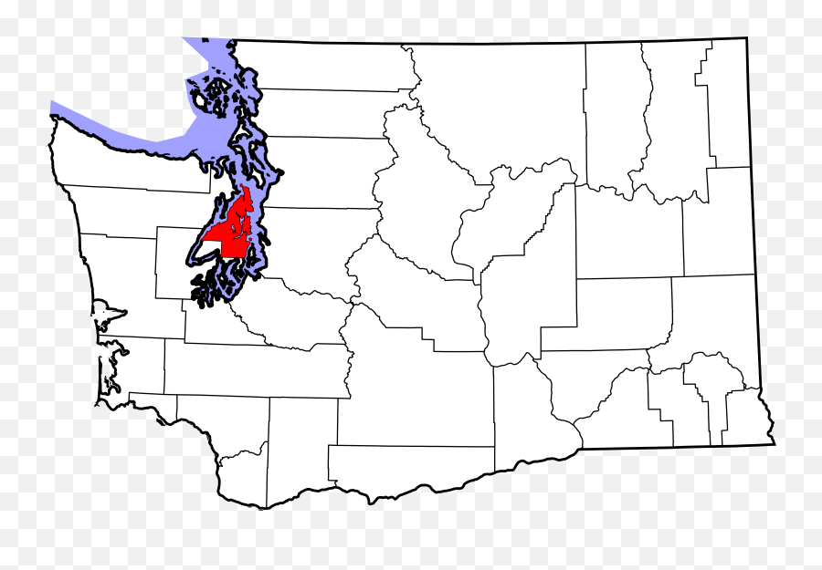 Map Of Washington Highlighting Kitsap County - San Juan County Wa Emoji,Holly Emoji