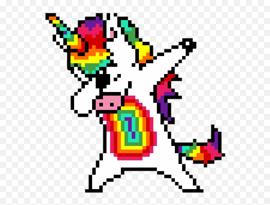 Einhorn Unicorn Deb Dep Depp Dab Dap - Unicorn Pixel Art Grid Emoji,Dap Emoji