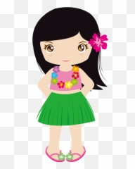 Dancer Clipart Luau Dancer Luau - Niña Hawaiana Png Emoji,Hula Girl Emoji