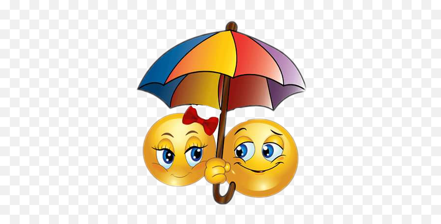 Emoji Rain Umbrella Love Hugsmorning Enjoytoday Cartoon - Rain Smiley,Rain Emoji