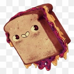 Sandwich Peanutbutter Jelly Sticker - Cartoon Butter And Emoji