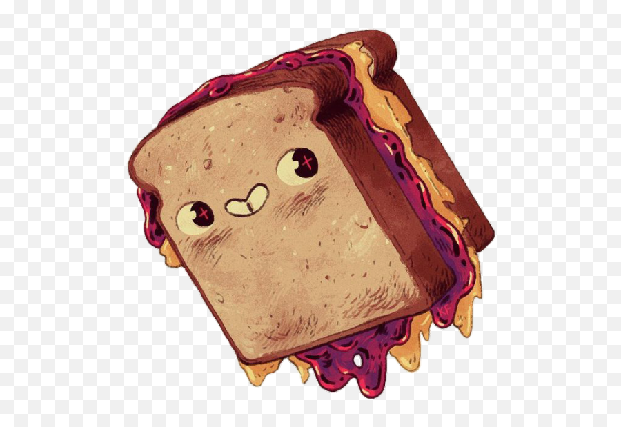 Sandwich Peanutbutter Jelly Sticker - Cartoon Peanut Butter And Jelly Sandwich Emoji,Peanut Butter Jelly Emoji