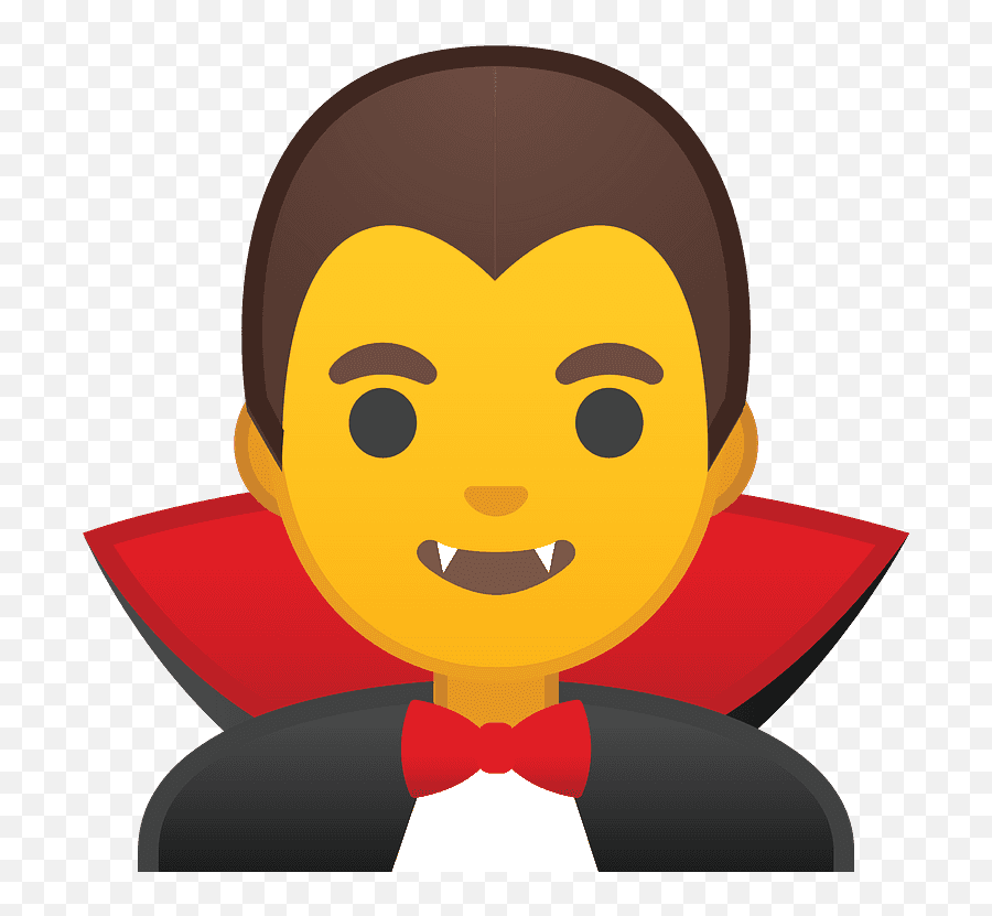 Man Vampire Emoji Clipart - Emoji De Vampiro,Zombie Emoji Android