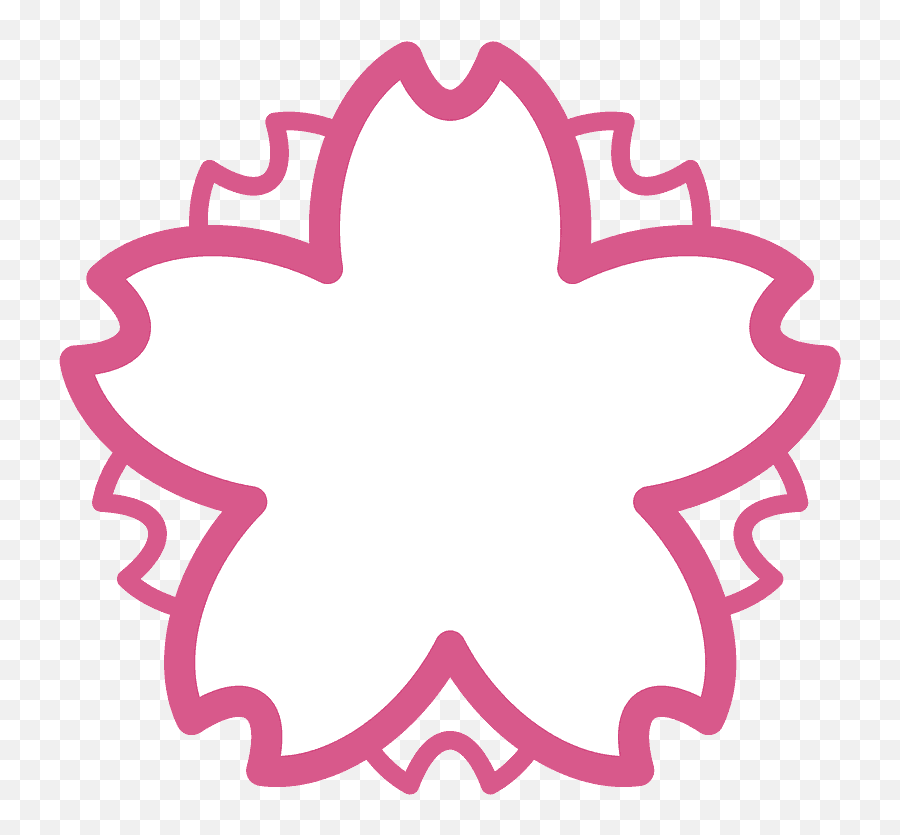White Flower Emoji Clipart - Clip Art,Cherry Blossom Emoticon