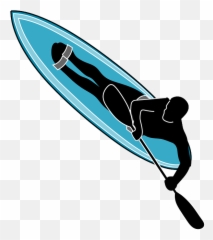 Surf Surfing Man Paddler Sports - Waveski Emoji