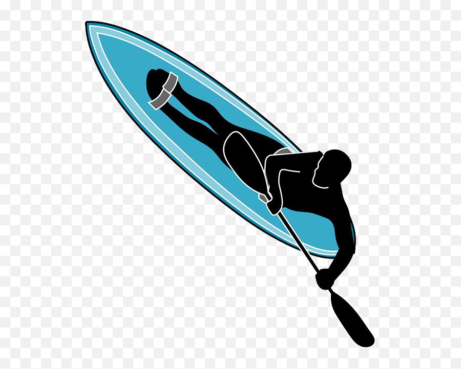 Surf Surfing Man Paddler Sports - Waveski Emoji,Surf Emoji