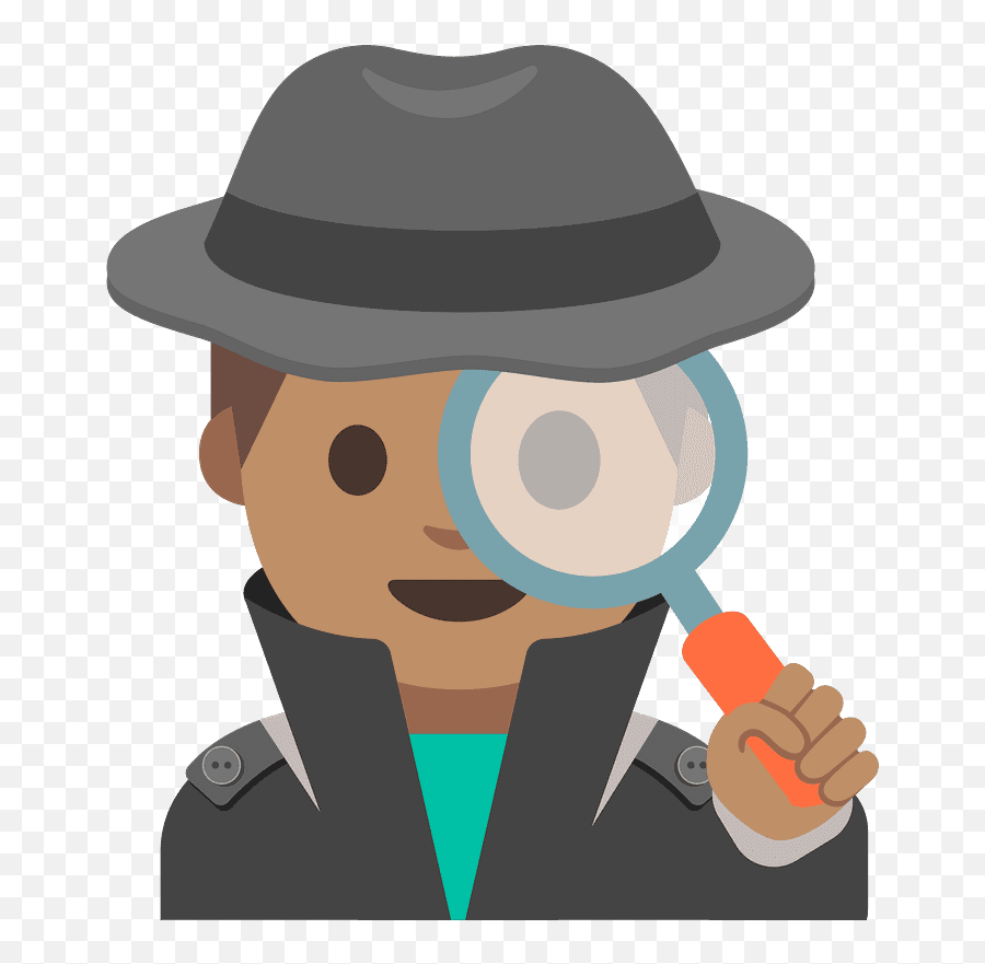 Detective Emoji Clipart - Google Detective Emoji,Emoji Magnifying Glass