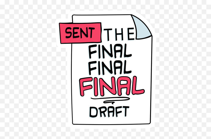 Final Final Final Draft Sticker - Vertical Emoji,Emoji Ticket Gun Skull