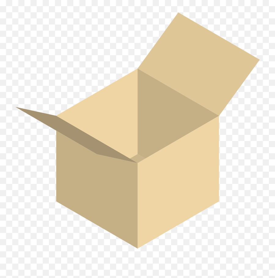 Cardboard Box Box Cube Open Opened - Open Box Clipart Png Emoji,Cardboard Box Emoji