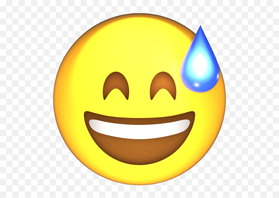Download U Face With Open Mouth And Cold Sweat - Smiley Emoji,Cold Sweat Emoji