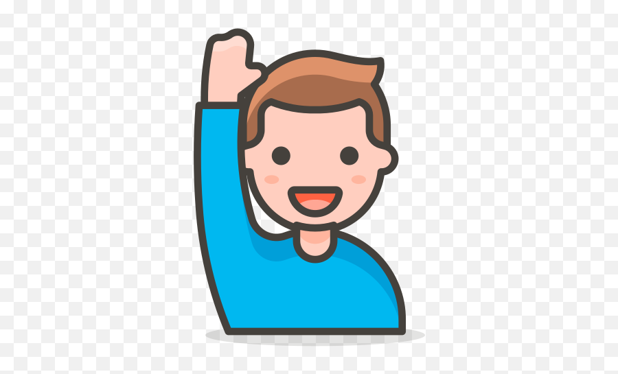 Man Raising Hand Free Icon Of 780 - Office Worker Icon Png Emoji,Raising Eyebrow Emoji