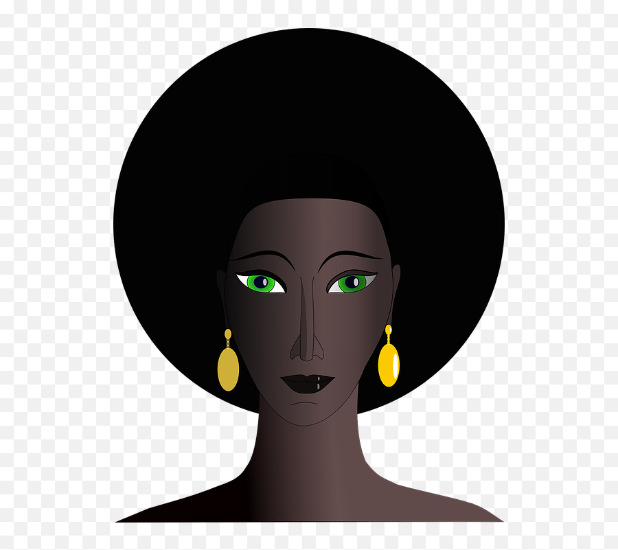 Free Green Eyes Green Vectors - Black Woman Clipart Emoji,Weird Face Emoticon