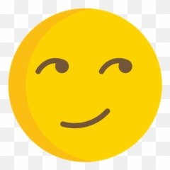 Smirking Face Emoji Icon Of Flat Style - Animated Gif Document Hand Over