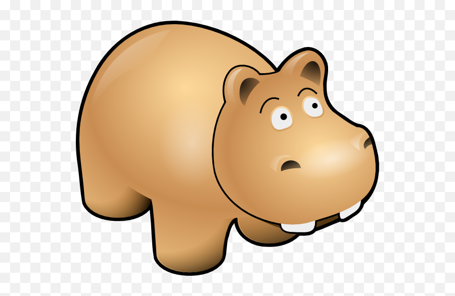 Hippo Clip Art Free Svg - Hippo Cartoon Transparent Background Emoji,Hippo Emoticon
