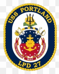 Uss Portland Ships Crest - Uss Sioux City Crest Emoji,Usa Flag And Ship Emoji
