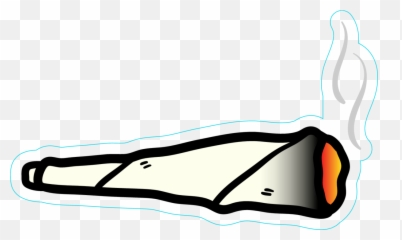 Lit Blunt Or Joint Sticker - Clipart Emoji