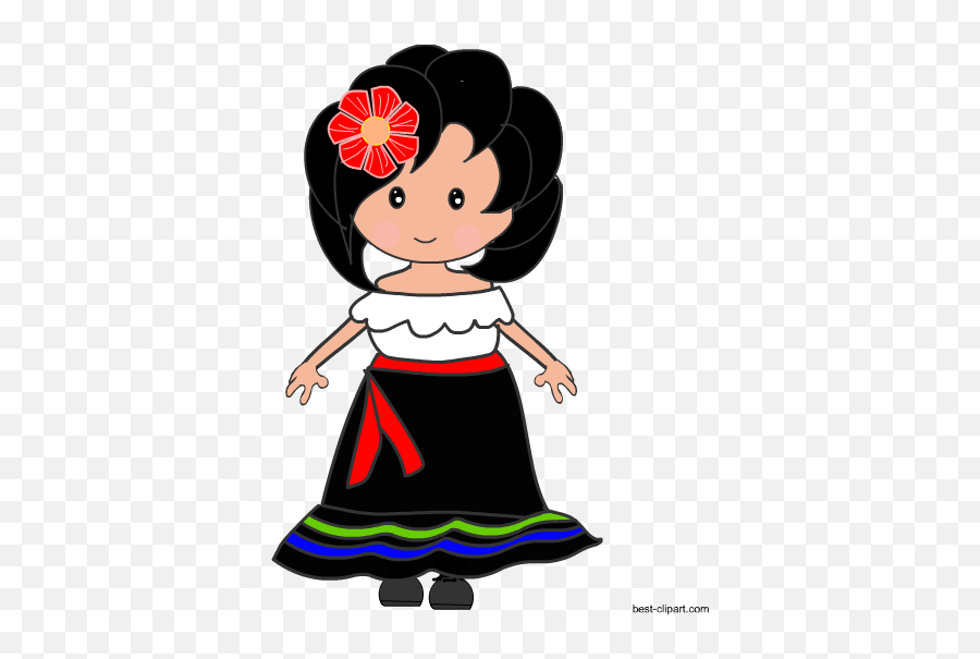 Mexican Clip Art Images And Illustrations - Mexican Little Girl Clipart Emoji,Mexican Emoji