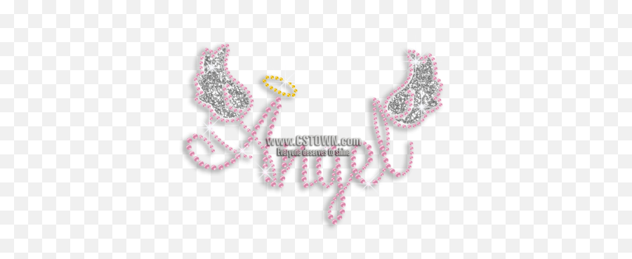 Cute Angel Wings Iron - On Glitter Rhinestone Transfer Cstown Needlework Emoji,Angel Wings Emoji